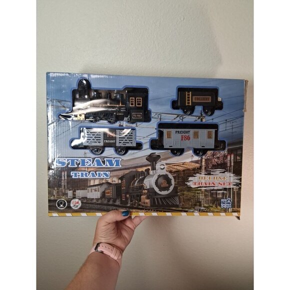 Other - Deluxe Train Set Steam Style Engine with Tracks Battery Operated Toy Model Boys